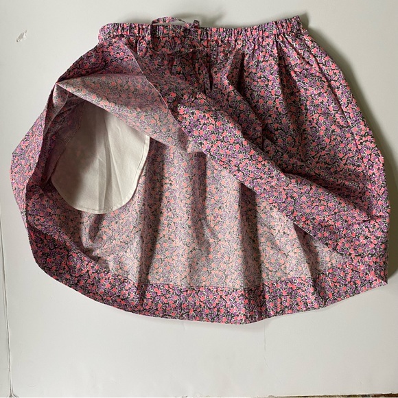 Crewcuts Skirt Floral Print Blue Size 10 Girls Pockets on each side Pink Purple - Picture 12 of 13